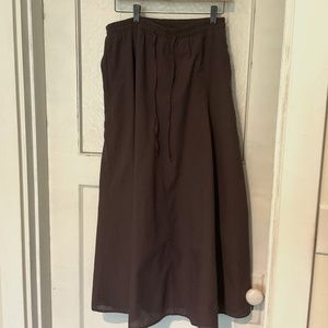 MUJI High Twisted Veil Maxi Skirt